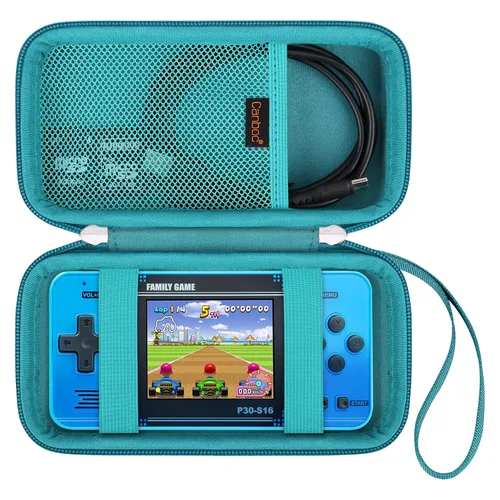 Vista 13 de Canboc Carrying Case for WELLST·G Handheld Game -Preloaded 220 Retro Video Games/ My Arcade Atari Pocket Player Pro Game Console, Mesh Pocket fits