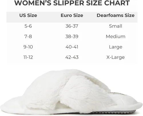 Vista 5 de Dearfoams Jessica - Pantuflas de piel sintética con banda cruzada para mujer