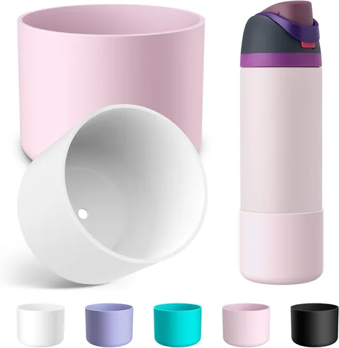 Vista 27 de 2 botas de silicona para botella de agua Owala de 24 onzas, 32 onzas, 40 onzas, funda protectora antideslizante para botellas de agua de acero