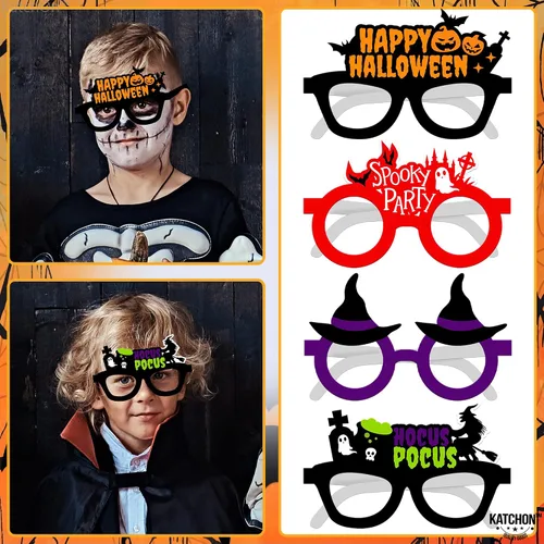 Vista 8 de KatchOn, Gafas de Halloween aterradoras para niños, paquete de 24, no se pueden hacer tú mismo, gafas de Halloween para niños, gafas de sol