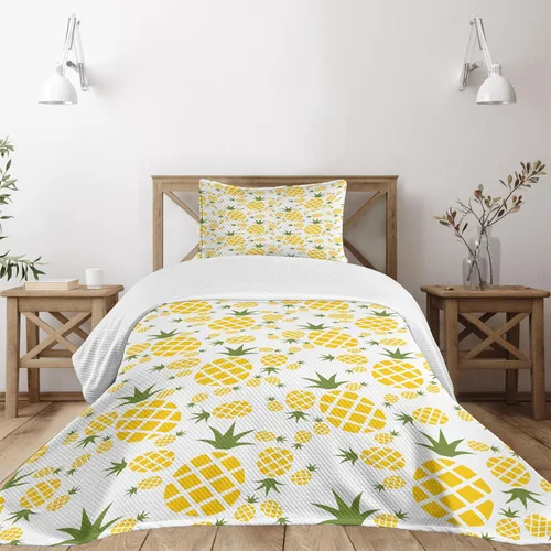 Vista 11 de Lunarable Colcha verde cazador, estilo mandala oriental retro, patrón de remolinos antiguos, diseño de remolinos florales, decorativo, acolchado