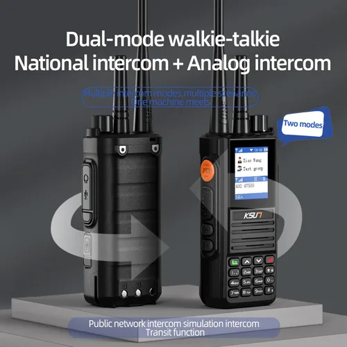 Vista 2 de KSUN - Radio POC con tarjetas SIM, walkie talkies globales, antena de radio bidireccional de mano, red celular de alcance ilimitado, recargable