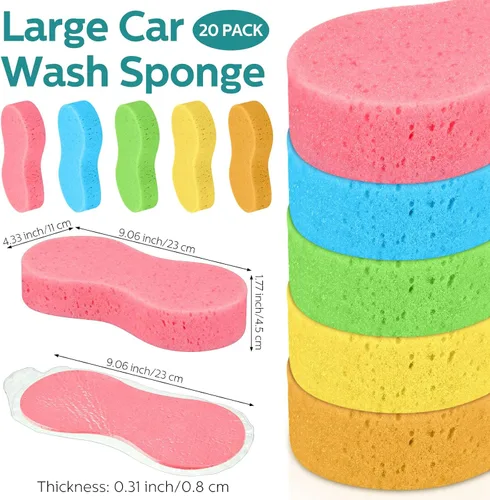 Vista 2 de Dandat Esponja grande de lavado de coche, esponja multiusos para lavar platos, no raya, esponja de limpieza para el hogar, almohadilla de espuma