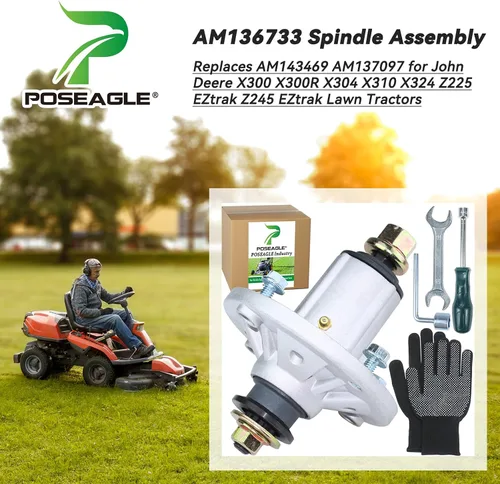 Vista 2 de El ensamblaje del husillo AM136733 reemplaza a John Deere AM137483 husillo AM143469 AM134292 AM137097 para John Deere X300 X300R X304 X310 X324 Z225