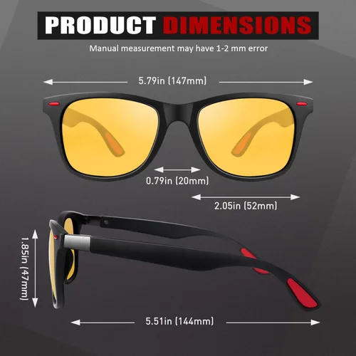 Vista 5 de GQUEEN Polarized Sunglasses Men WomensFlexible TR90 Framefor Driving Fishing Cycling Hiking Golf Sports UV400 Protection