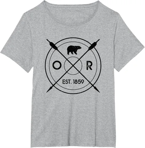 Vista 49 de Oregon Beaver State Bear OR Est. 1859 - Camiseta de regalo, gris, S