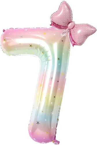 Vista 4 de Globos grandes de 40 pulgadas, diseño de cielo estrellado número 5, globos de mariposa, globos gigantes de helio de Mylar con números 5, suministros