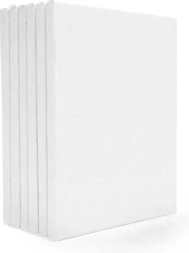 Vista 8 de Paquete de 2 lienzos para pintar de 8 x 10 pulgadas, lienzos en blanco estirados enmarcados, suministros de pintura, tablero de arte, paneles