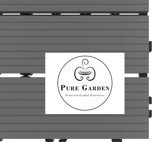 Vista 8 de Pure Garden 50-LG1189 - Azulejos de patio y cubierta, diseño de tablilla entrelazada, para exteriores, pavimentado de pisos, resistente a
