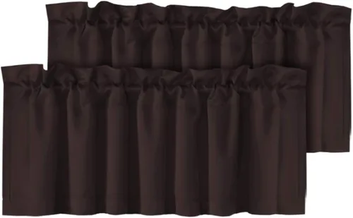 Vista 46 de H.VERSAILTEX - Cenefa térmica para ventana con dobladillo para barra, para oscurecer las habitaciones; ideales para la cocina, 52” x 18” Gris paloma