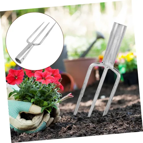 Vista 8 de Outanaya Herramienta de pesca de hierro Tenedor multiusos para pesca Jardinería Durable para deshierbar Diseño compacto