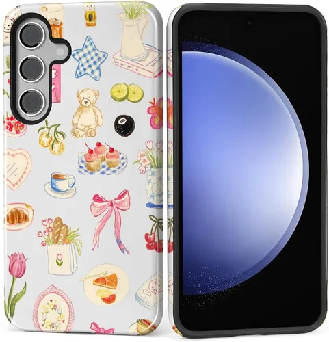 Vista 115 de Funda para Samsung Galaxy S23, Funda Híbrida Resistente 2 en 1 de Cuerpo Completo Resistente a Golpes con Protección Brillante para Samsung Galaxy
