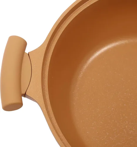Vista 5 de Olla a presión multifuncional de arcilla antiadherente con cesta de vapor, sartén de cocina casera para freír, cocinar al vapor, guisar y freír