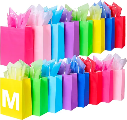 Vista 17 de BLEWINDZ - 32 bolsas de regalo pequeñas con 32 pañuelos de 8.7 x 6.3 x 3.2 01-8cols-S
