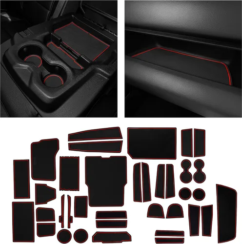 Vista 11 de CupHolderHero compatible con accesorios clásicos RAM 1500 2013-2024 – Insertos de portavasos interiores personalizados premium antideslizantes