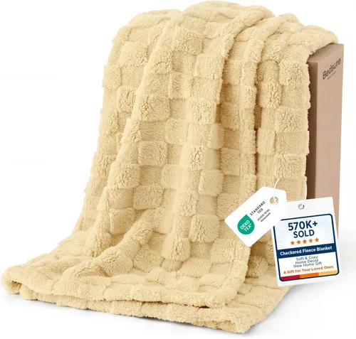 Vista 42 de Bedsure GentleSoft - Manta verde salvia para sofá, manta de forro polar a cuadros, regalos de Navidad para mujeres, hombres y niñas, bonita manta