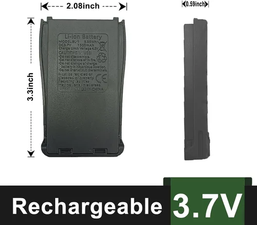 Vista 5 de BAOFENG BF-888S Batería de radio bidireccional 3.7 V 1500 mAh Li-ion recargable para radioaficionado GMRS Reemplazo BF-666S BF-666S BF-777S H-777