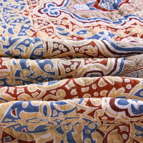 Vista 5 de Exclusivo Mezcla Manta acolchada reversible de 50 x 60 pulgadas - Manta de edredón de microfibra con patrón a rayas boho, reversible