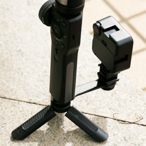 Vista 5 de ULANZI PT-3 Placas de montaje de zapata fría triple para micrófono de montaje de luz de video LED para trípode de micrófono Compatible con DJI OSMO