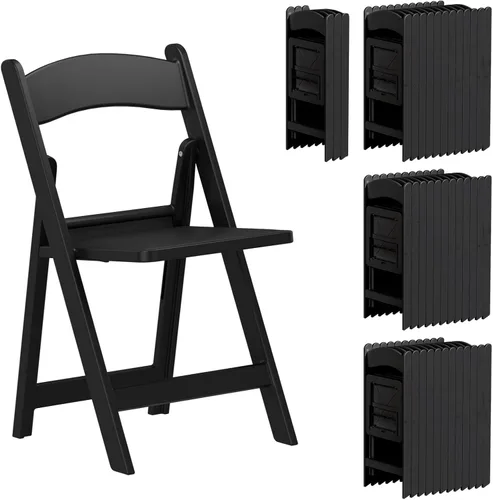 Vista 21 de Sillas plegables de resina con cojín para bodas, fiestas, paquete