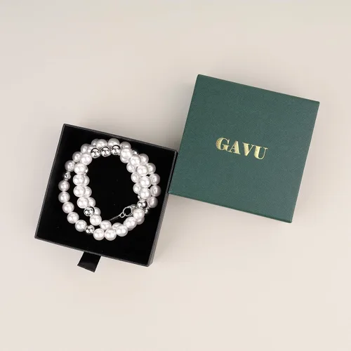 Vista 6 de GAVU Collar de perlas de concha para hombre