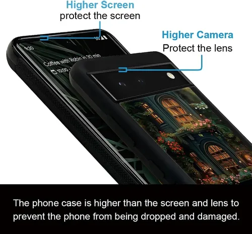 Vista 801 de Compatible con Google Pixel 4A 5G Mobile Case Creative Acrylic Panel trasero Silicona Protección Grip especialmente diseñado para Google Pixel 4A 5G