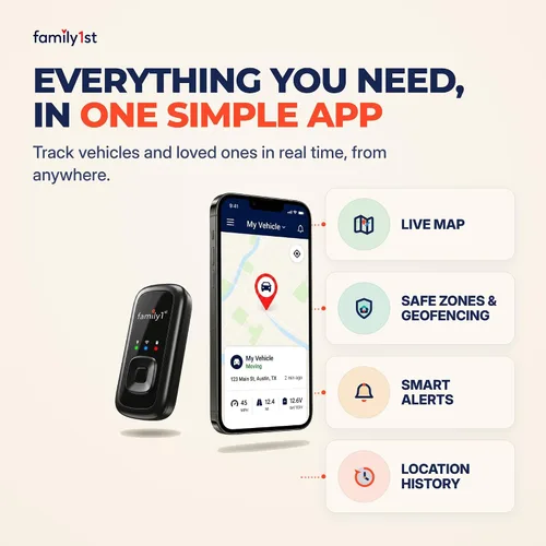 Vista 7 de Family1st Rastreadores GPS para vehículos, automóviles, camiones, seres queridos, seguimiento en tiempo real con aplicación, seguimiento oculto