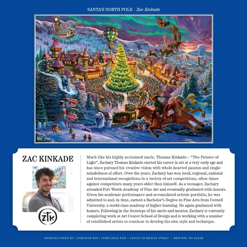 Vista 6 de Ceaco - Zac Kinkade - Navidad clásica - Polo Norte de Santa - Rompecabezas de 1000 piezas