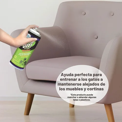 Vista 4 de Four Paws ¡Alejarse! Gato repelente a spray al aire libre y en interiores 6 onzas Chew & scratch deterrent, for cats & kittens, safe for indoor &