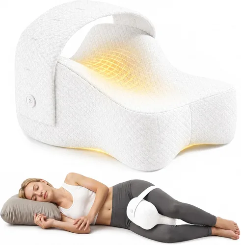 Vista 9 de Almohada de rodilla para dormir de lado, soporte equilibrado de espuma viscoelástica para aliviar el dolor de cadera y ciática, almohada de piernas