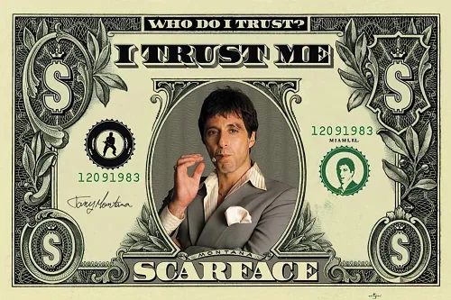 Vista 12 de Películas favoritas de los 80 - Scarface - Póster de película (estilo regular) (tamaño: 27" x 39")