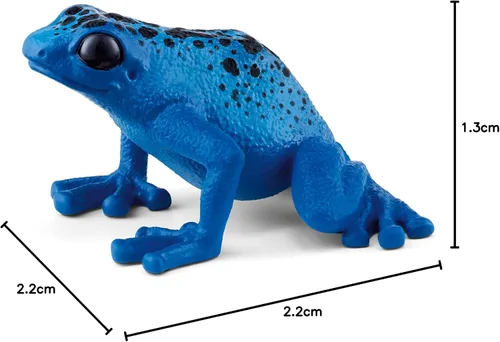 Vista 7 de Schleich Wild Life - Juguetes de selva tropical de animales salvajes para niños, juguete de rana de dardos venenosos, azul, edades 3+