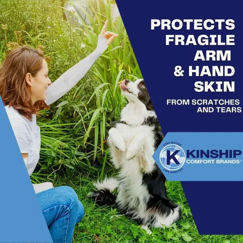Vista 5 de Mangas protectoras de brazo para piel fina de ancianos, moretones, protección solar, hombres, mujeres