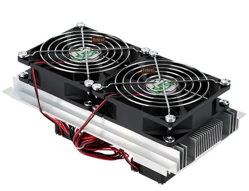 Vista 2 de Kit de sistema de refrigeración termoeléctrica Peltier de 12 V CC de 12 V, disipador de calor semiconductor, 2 ventiladores de refrigeración, 2