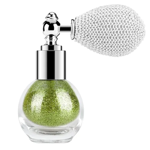 Vista 18 de KYDA Spray en polvo iluminador, spray de purpurina de alto brillo, maquillaje en polvo brillante, para cosméticos con purpurina facial y corporal