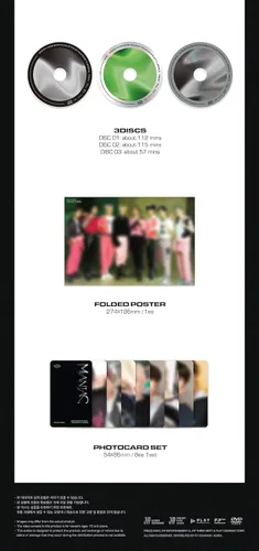 Vista 4 de Stray Kids 2nd World Tour MANIAC en Seúl Contenido+Photobook+Póster plegable en paquete+Tracking Sellado SKZ (Full SET(DVD+Blu-ray))