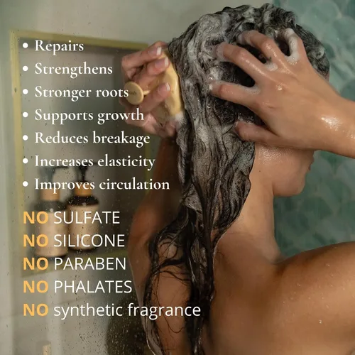 Vista 3 de Pirouette Beauty Champú natural, 8.5 fl oz, lavanda y romero cedro, aloe vera, ortiga, bardana, ceramidas, proteína de arroz