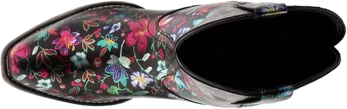 Vista 6 de ROPER Botas casuales de mujer Ingrid con punta triangular floral metálica, tacón bajo de 1-2 pulgadas, tobillo - Multi