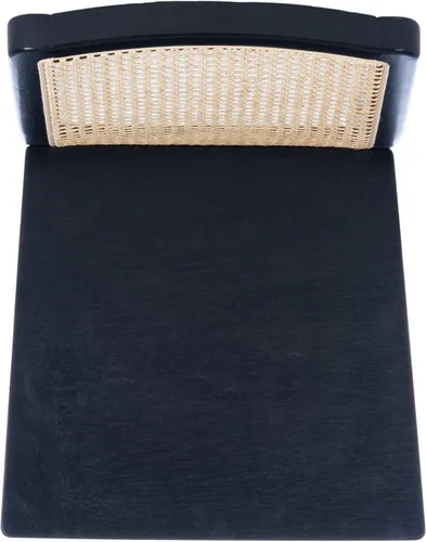 Vista 9 de Safavieh Home Collection Benicio DCH1005C-SET2 Silla de comedor de ratán negro/natural (juego de 2)