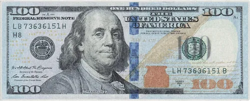 Vista 3 de Well Woven Money Collection New Hundred Dollar Bill - Alfombra de pasillo de 2 x 5 pies Azul verdoso