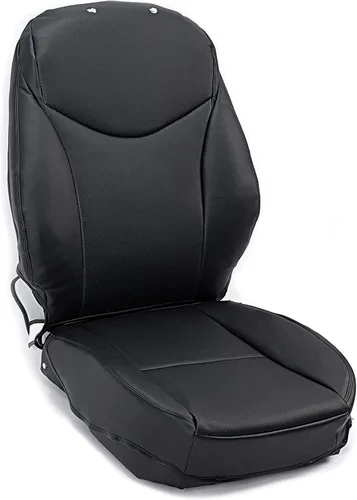 Vista 6 de HECASA Juego de fundas de asiento de cuero sintético negro compatible con Toyota Prius 2010-2015