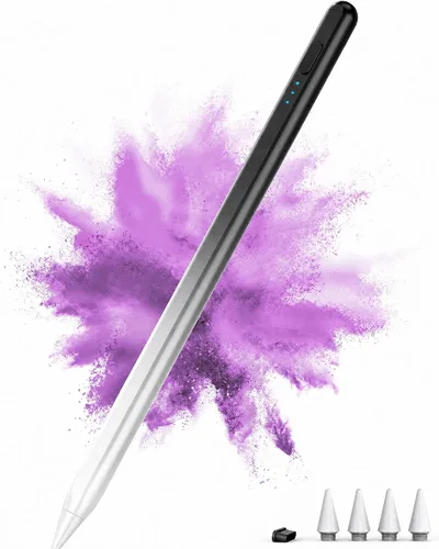 Vista 12 de DEGGE Lápiz capacitivo para iPad 2018-2025, Carga rápida de 15 minutos para Apple Pencil, Reconocimiento de palma, Compatible con iPad A16 Negro