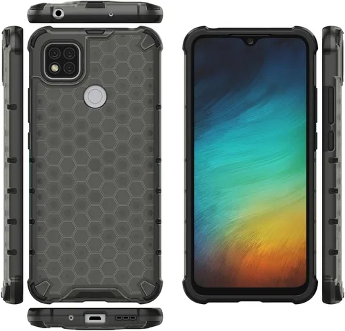 Vista 69 de Pzwoxukhov Funda compatible con Redmi A1, compatible con Redmi A2 Honeycomb Anti-caída Absorción de Golpes Negro