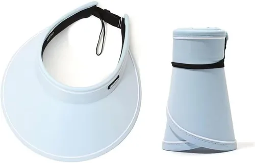 Vista 11 de Sombreros con visera para el sol para mujer, ala ancha, protección UV+50, gorra de playa plegada para un fácil transporte