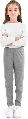 Vista 5 de Resinta Paquete de 6 leggings de algodón para niñas hasta el tobillo, cómodos, elásticos, suaves, leggings para niñas