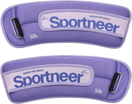 Vista 16 de Sportneer Pesas de tobillo de 0.5/1/2/3/5 libras, 1 par de pesas de muñeca y pierna para mujeres, hombres, niños y niños con correas ajustables