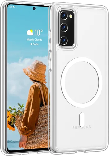 Vista 15 de Rayboen Funda para Samsung Galaxy S20 FE con 2 protectores de pantalla suaves, transparente y antiarañazos, parte trasera de policarbonato duro 1