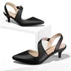 Vista 3 de mysoft Zapatos de tacón bajo para mujer con tira al tobillo de 2 pulgadas para vestido, bombas de kitten para boda y fiesta, zapatos de ancho