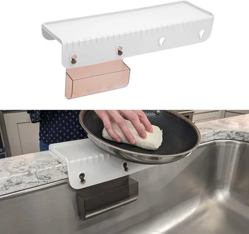 Vista 17 de SiliSink - Protector de borde de silicona para fregadero de cocina, se adapta a 3.75 a 4 pulgadas de ancho, el protector de bordes de silicona
