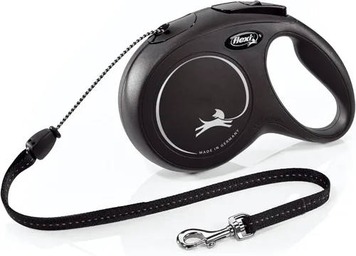 Vista 11 de FLEXI Correa Retráctil New Classic Cord para Perros Extra Pequeños de hasta 18 libras – 10 pies, Negro Correa para Caminar Mascotas Sin Enredos